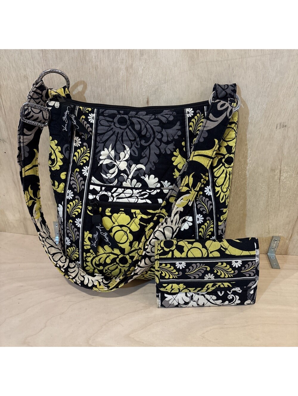 Vera Bradley Baroque Crossbody Hipster Bag With Matching Wallet, Retired Pattern